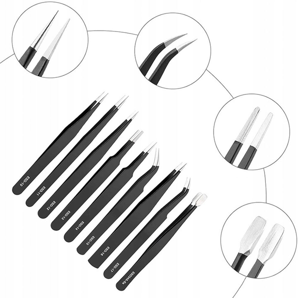 Telcon Værktøjssæt m. 9 Præcisionspincitter