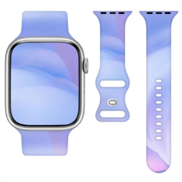 Apple Watch (42/44/SE/45/46/49mm) Telcon Silikone Rem - Blå