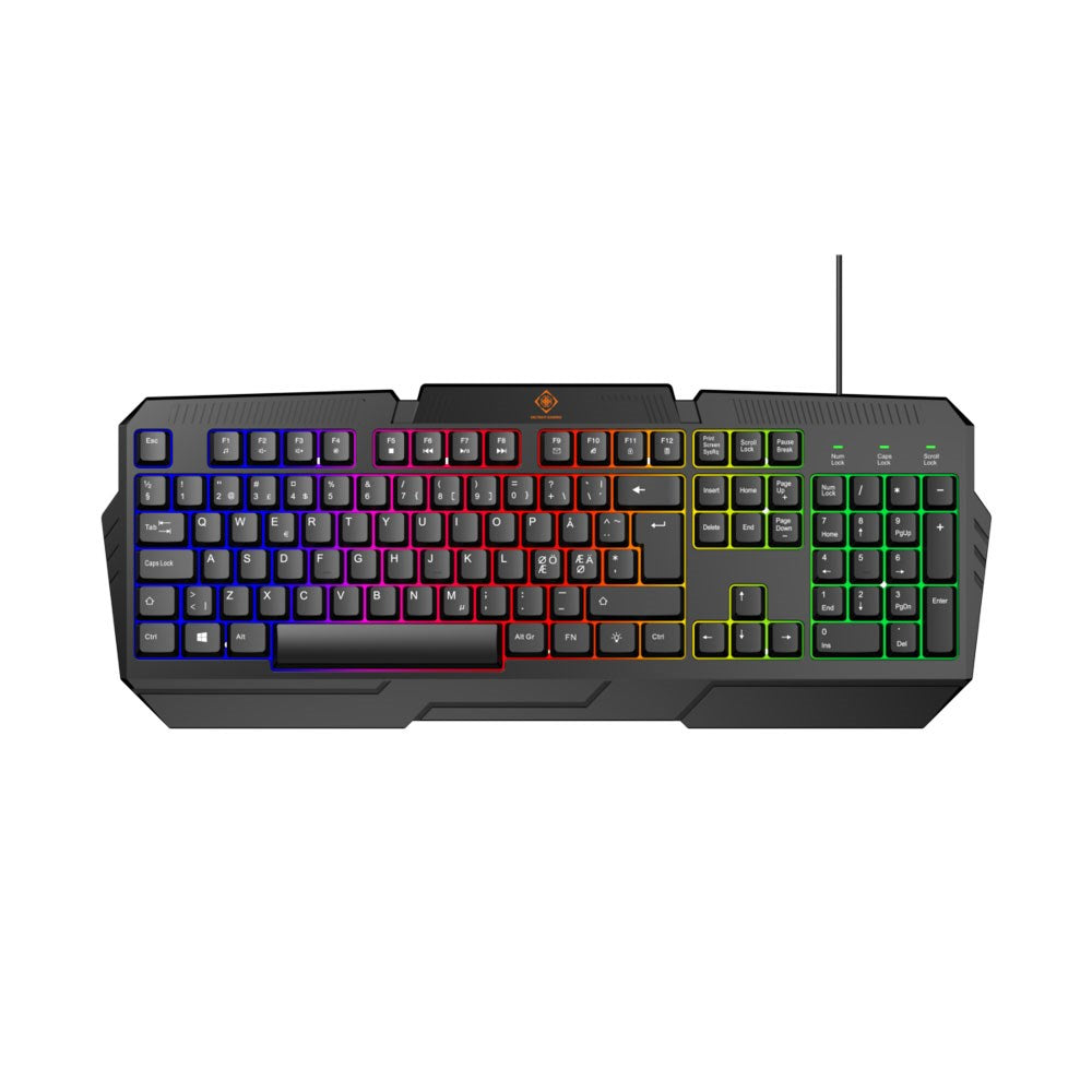 Deltaco 4-i-1 Gaming Sæt m. Headset / Tastatur / Mus / Musemåtte - Sort