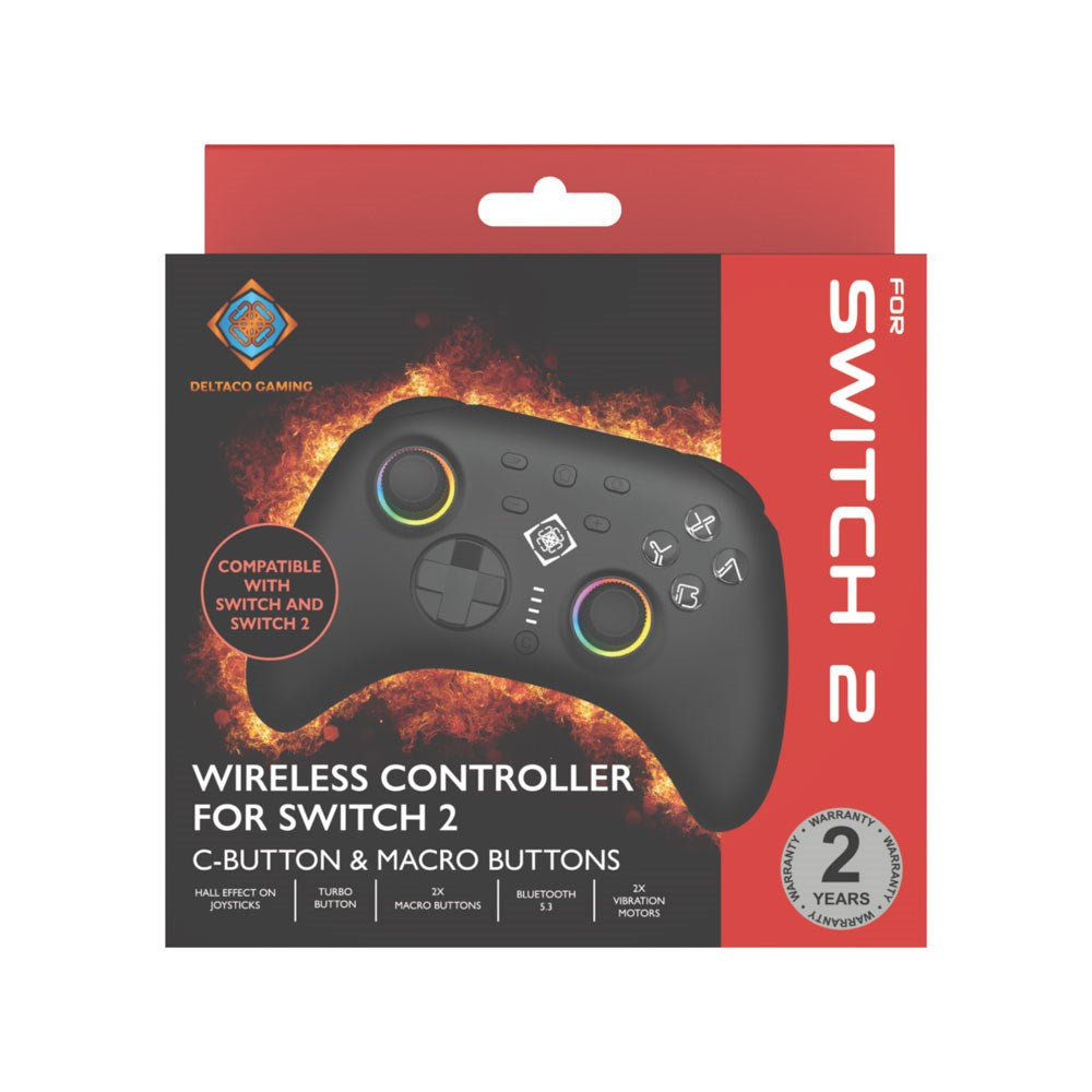 Deltaco Trådløs Gaming Controller til Nintendo Switch 2 - Sort