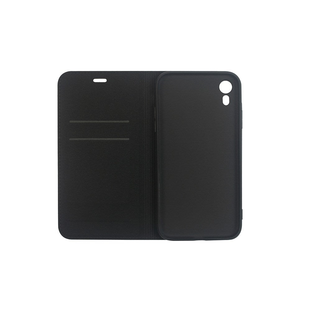 GreenMind iPhone XR Kunstlæder Flip Cover m. Kortholder & Ståfunktion - Sort