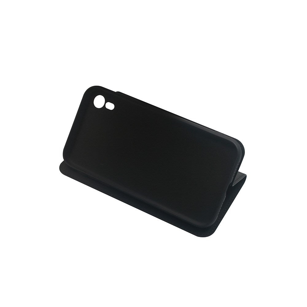 GreenMind iPhone XR Kunstlæder Flip Cover m. Kortholder & Ståfunktion - Sort