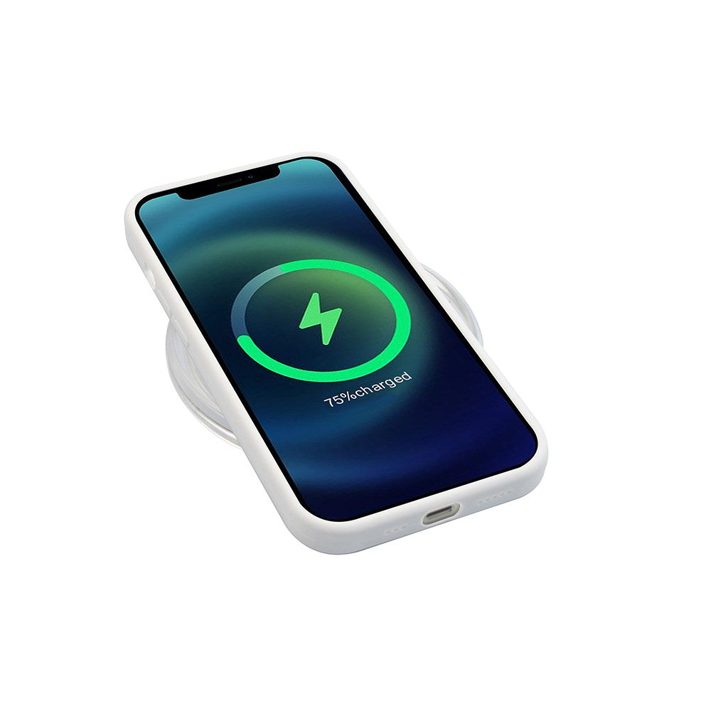 GreenMind iPhone 12 / 12 Pro Foret Silikone Cover - Hvid