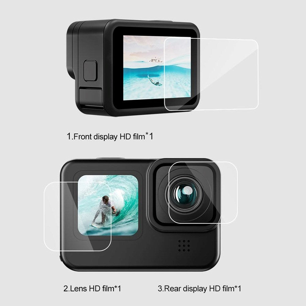 TELESIN GoPro Hero 9 / 10 / 11 / 12 Beskyttelsesfilm - Gennemsigtig