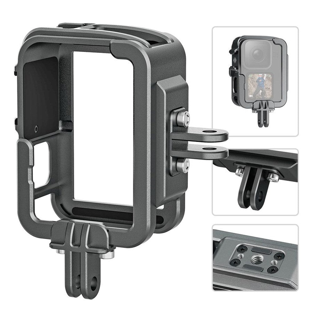 TELESIN Metal Cage til GoPro Hero 9 / 10 / 11 / 12 / 13 - Grå