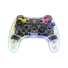 White Shark LEGION Multikompatibel Spillekonsol - Bluetooth - Indbygget Lys - Sort / Gennemsigtig