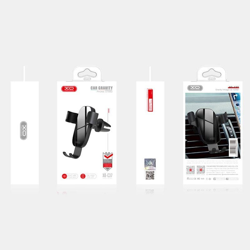 XO C37 Mobilholder til Bil med Arme - Ventilationsrist - Sort