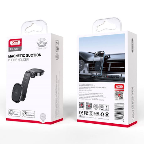 XO C101 Magnetisk Mobilholder til Bil - Justerbar Vinkel - Sort