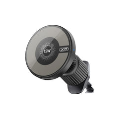 XO CX025 Magnetisk Mobilholder til Bil til Ventilation - 15W Trådløs Opladning - MagSafe Kompatibel - Sort