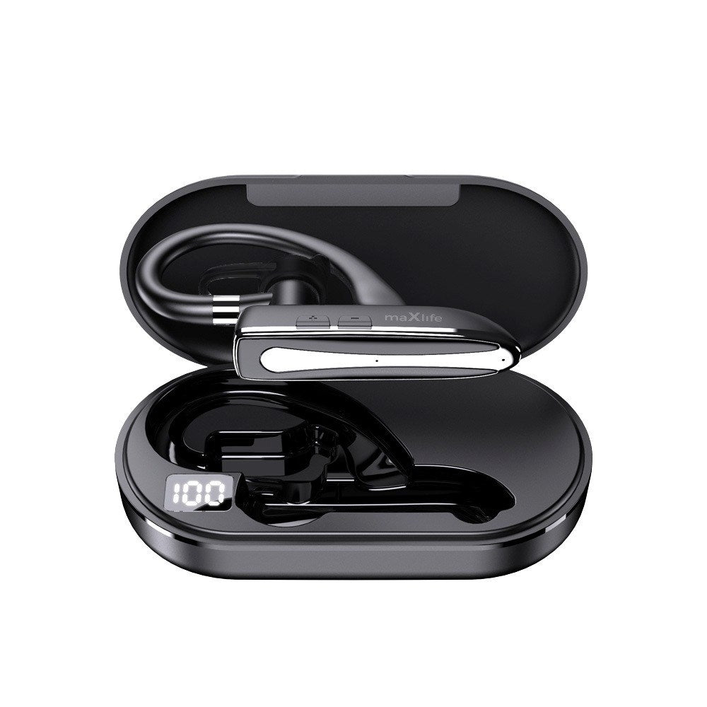 Maxlife MXBH-01 Bluetooth Headset m. Opladningsetui - Sort