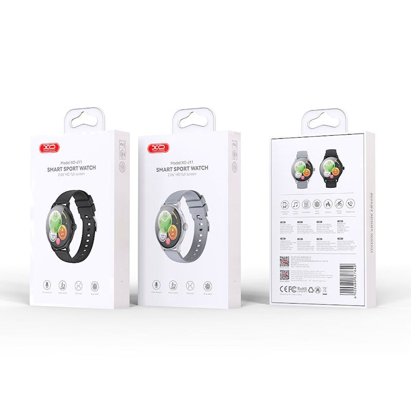 XO J11 Smartwatch Sport m. Kalorietæller og Søvntracker - Sort