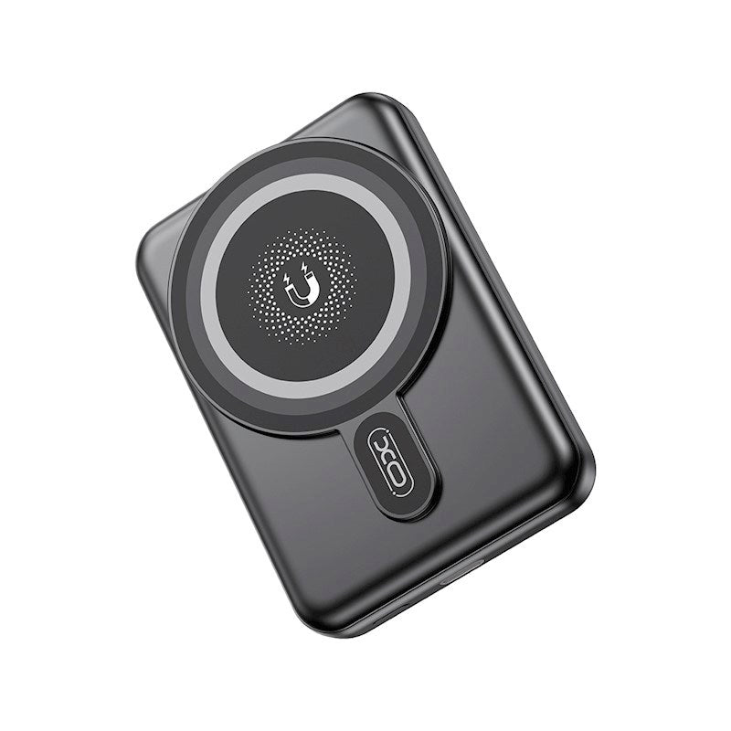 XO 20W Magnetisk Powerbank 10.000mAh m. USB-C og Ståfunktion - Sort