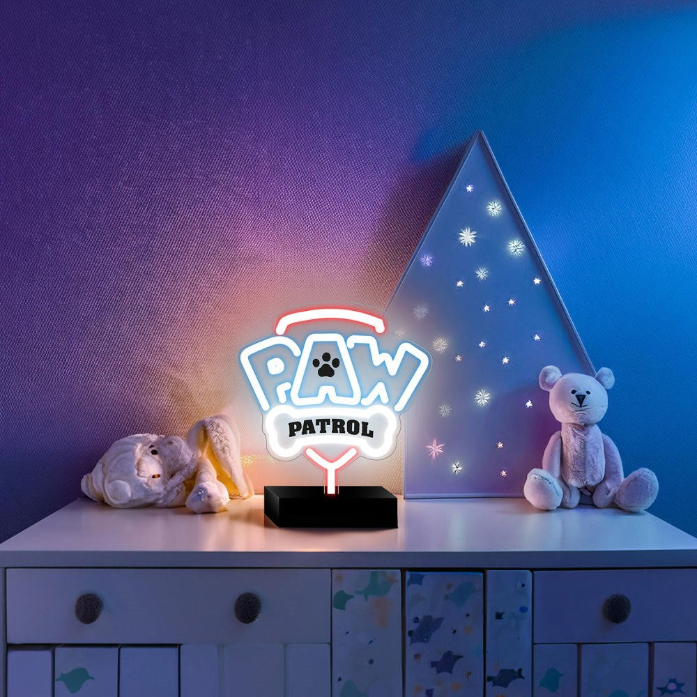Neon LED Skilt med Fod - Paw Patrol
