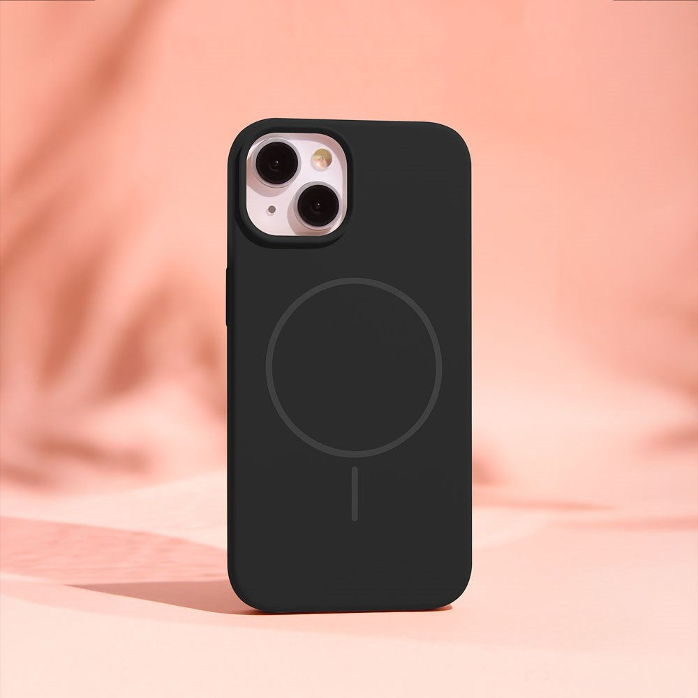 iPhone 13 Silicone Thin Cover - MagSafe Kompatibel - Sort