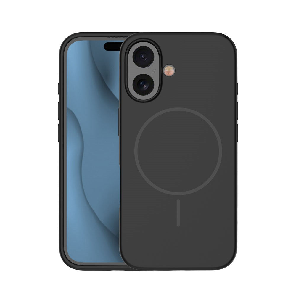 iPhone 16 Silicone Thin Cover - MagSafe Kompatibel - Sort