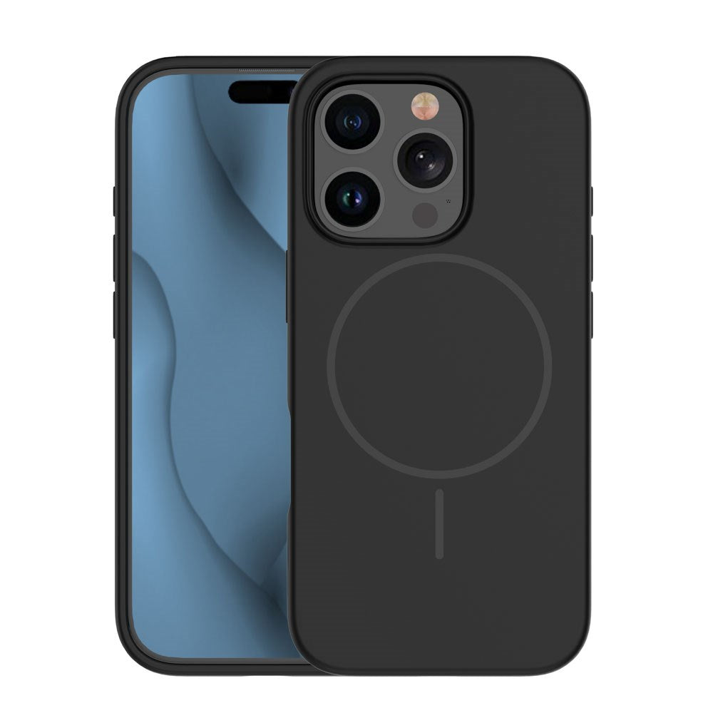 iPhone 16 Pro Silicone Thin Cover - MagSafe Kompatibel - Sort