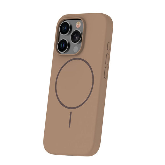 iPhone 15 Pro Silicone Thin Cover - MagSafe Kompatibel - Brun