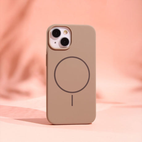 iPhone 15 Pro Silicone Thin Cover - MagSafe Kompatibel - Brun