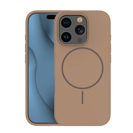 iPhone 15 Pro Silicone Thin Cover - MagSafe Kompatibel - Brun