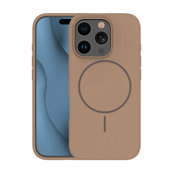iPhone 15 Pro Silicone Thin Cover - MagSafe Kompatibel - Brun