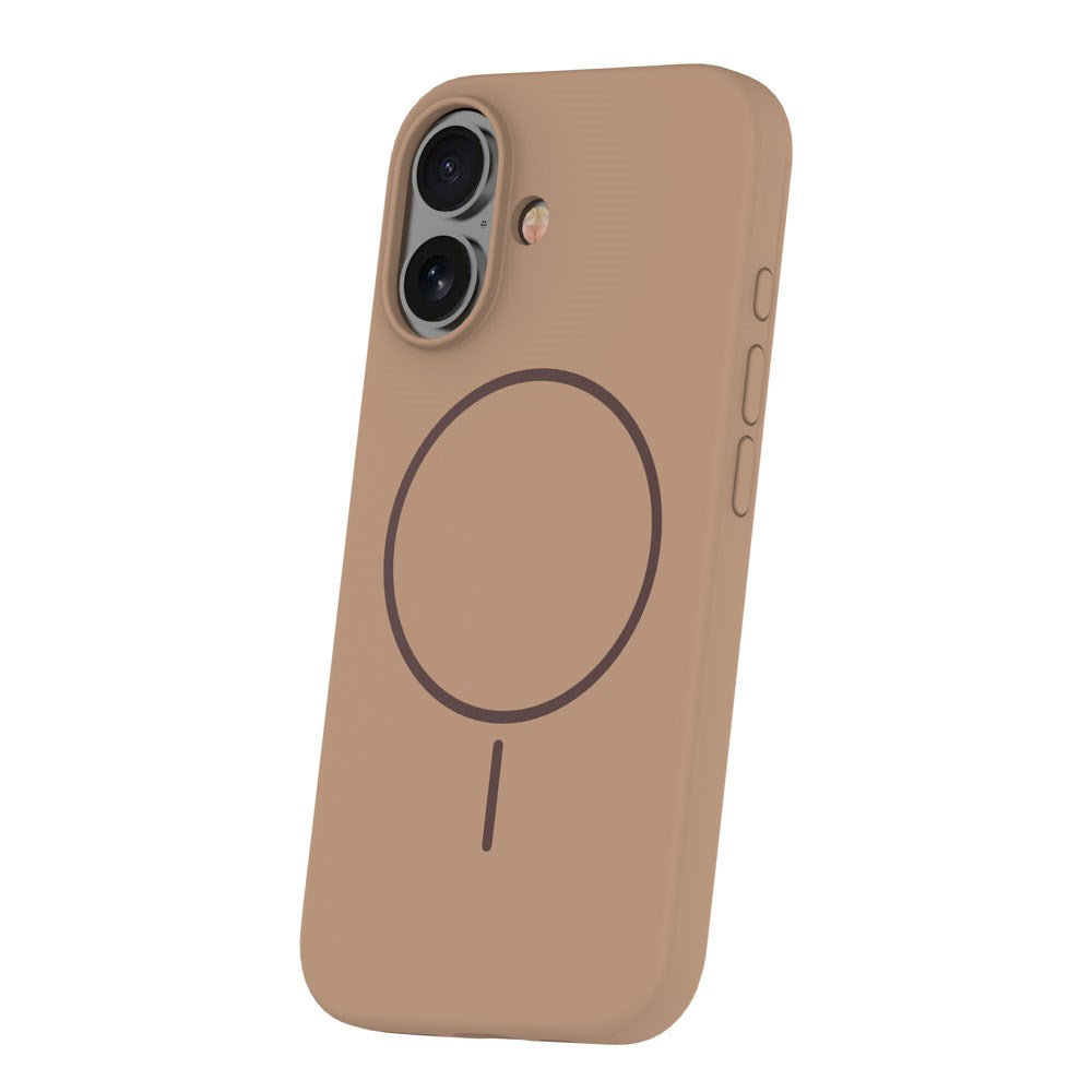 iPhone 16 Silicone Thin Cover - MagSafe Kompatibel - Brun