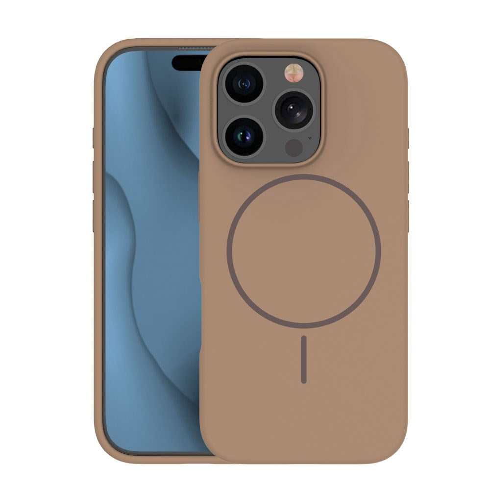 iPhone 16 Pro Max Silicone Thin Cover - MagSafe Kompatibel - Brun