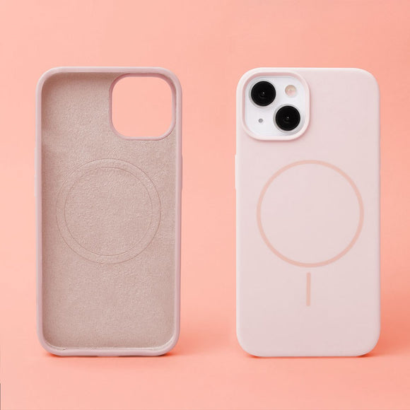 iPhone 12/12 Pro Silicone Thin Cover - MagSafe Kompatibel - Lyserød
