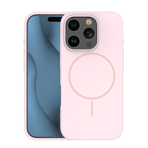iPhone 14 Pro Silicone Thin Cover - MagSafe Kompatibel - Lyserød