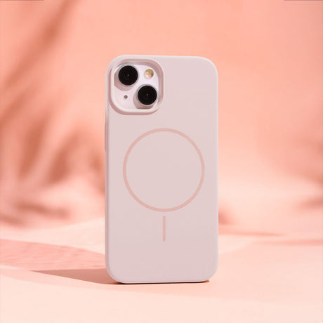 iPhone 15 Silicone Thin Cover - MagSafe Kompatibel - Lyserød
