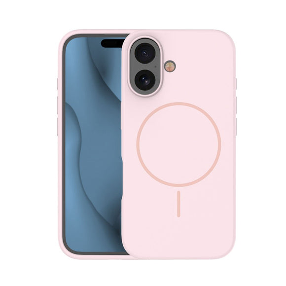 iPhone 16 Silicone Thin Cover - MagSafe Kompatibel - Lyserød