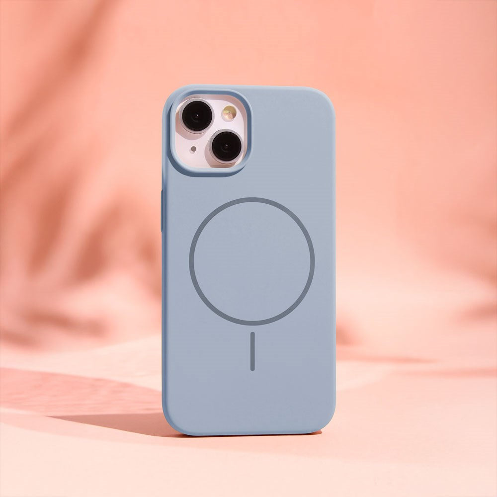 iPhone 12/12 Pro Silicone Thin Cover - MagSafe Kompatibel - Lyseblå
