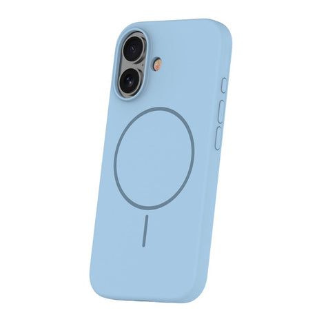 iPhone 16 Silicone Thin Cover - MagSafe Kompatibel - Lyseblå