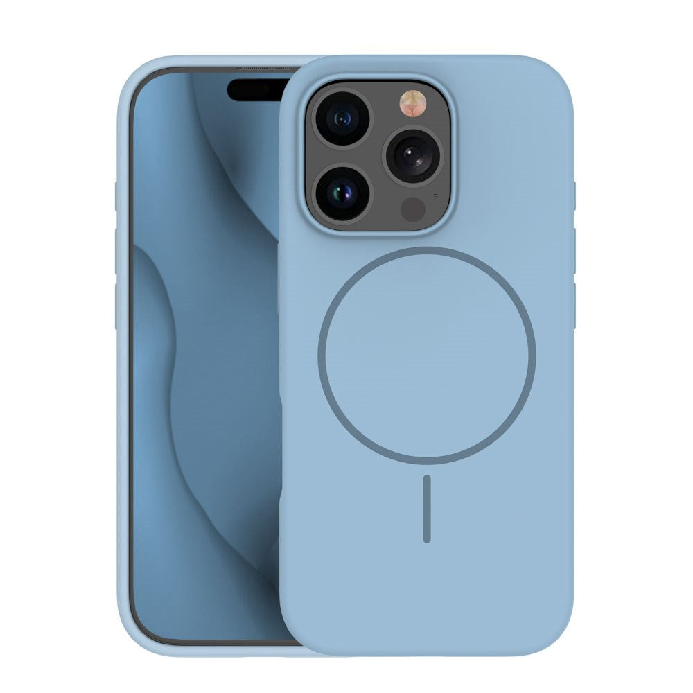 iPhone 16 Pro Max Silicone Thin Cover - MagSafe Kompatibel - Lyseblå