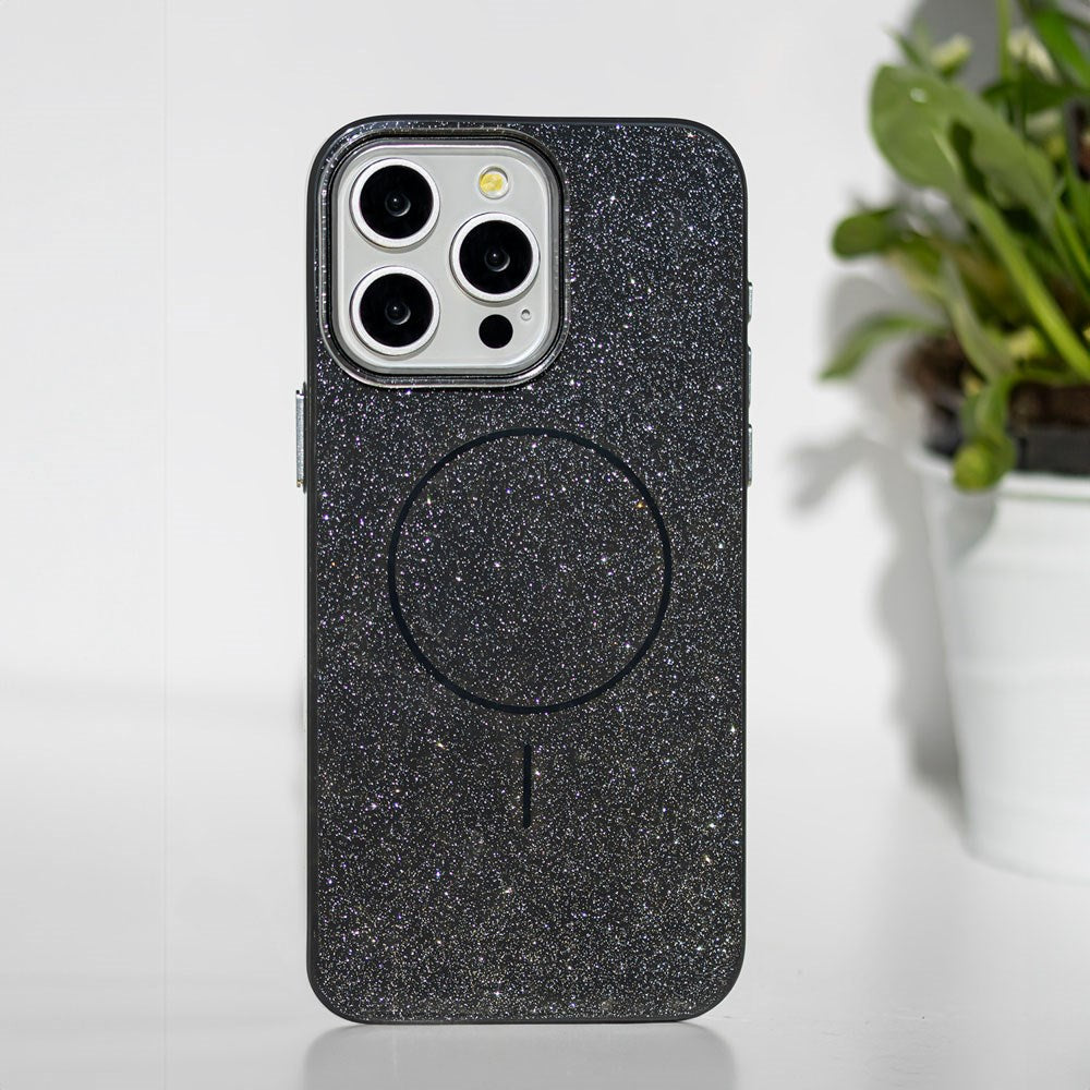 iPhone 11 Glitter Thin Cover - MagSafe Kompatibel - Sort
