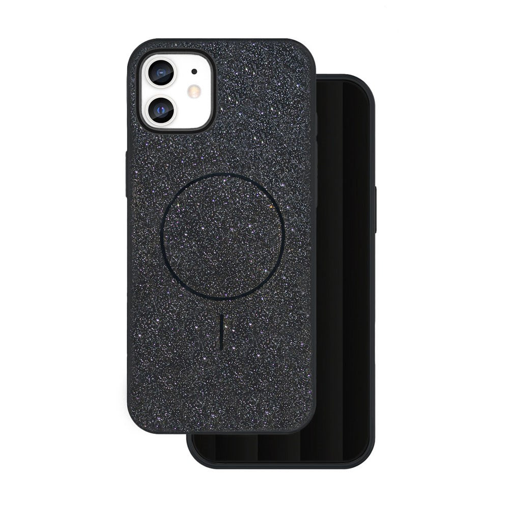iPhone 11 Glitter Thin Cover - MagSafe Kompatibel - Sort