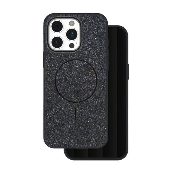 iPhone 14 Pro Glitter Thin Cover - MagSafe Kompatibel - Sort