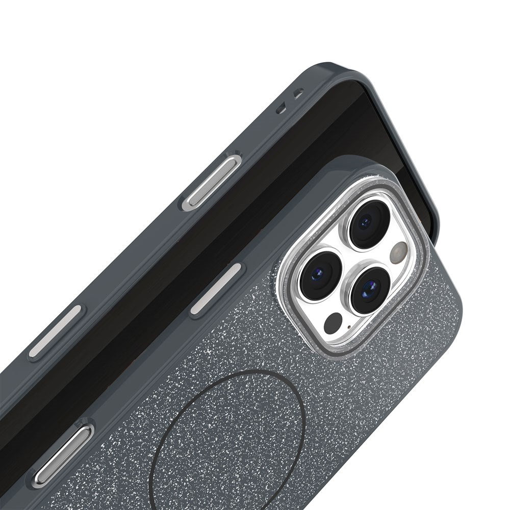 iPhone 16 Pro TFO Glitter Thin Cover - MagSafe Kompatibel - Sort