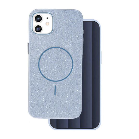 iPhone 11 Glitter Thin Cover - MagSafe Kompatibel - Lyseblå