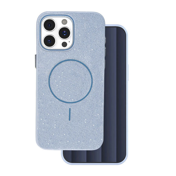 iPhone 16 Pro TFO Glitter Thin Cover - MagSafe Kompatibel - Blå