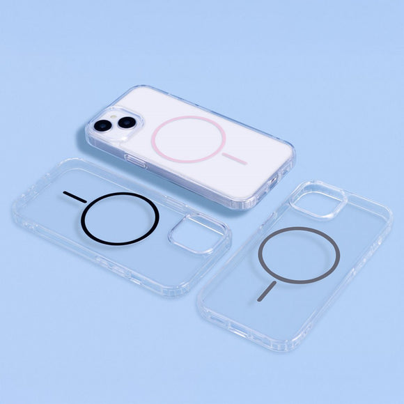 iPhone 17 TFO Anti-Shock Thin Cover - MagSafe Kompatibel - Gennemsigtig / Sort