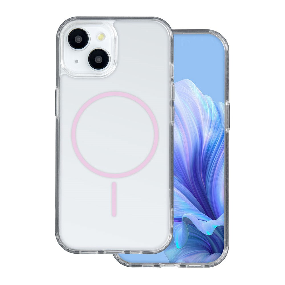 iPhone 17 TFO Anti-Shock Thin Cover - MagSafe Kompatibel - Gennemsigtig / Lyserød