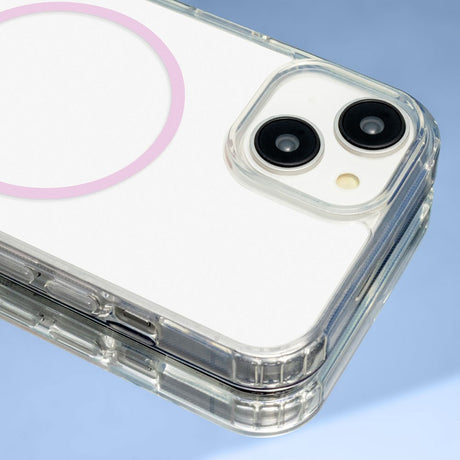 iPhone 17 TFO Anti-Shock Thin Cover - MagSafe Kompatibel - Gennemsigtig / Lyserød