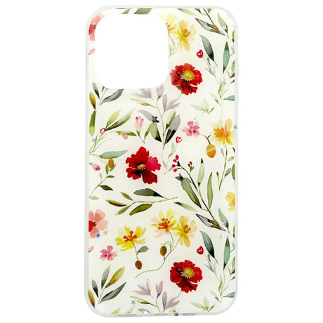 iPhone 16 Pro TFO Glow Glam Cover - Hvid / Blomster