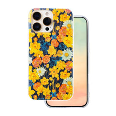 iPhone 16 Pro TFO Glow Glam Cover - Orange / Blomster