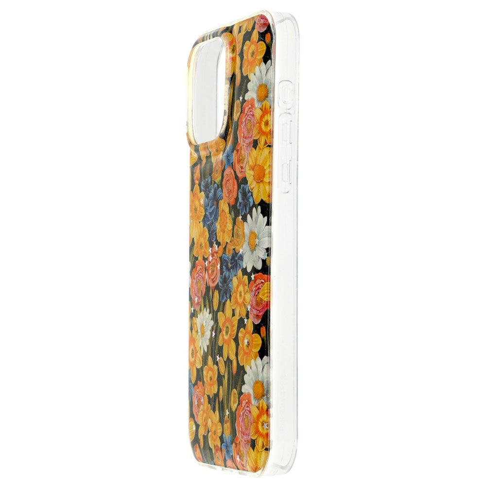 iPhone 16 Pro TFO Glow Glam Cover - Orange / Blomster