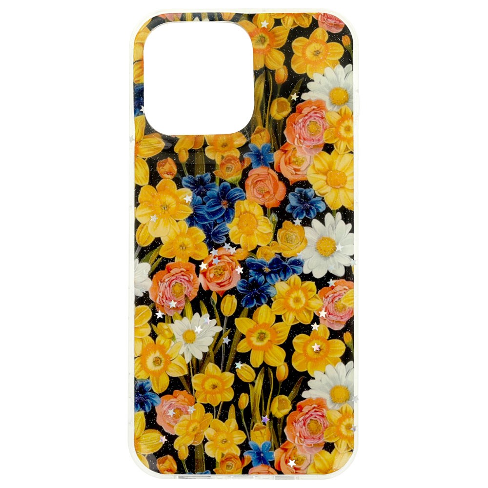 iPhone 17 Pro TFO Glow Glam Cover - Orange / Blomster