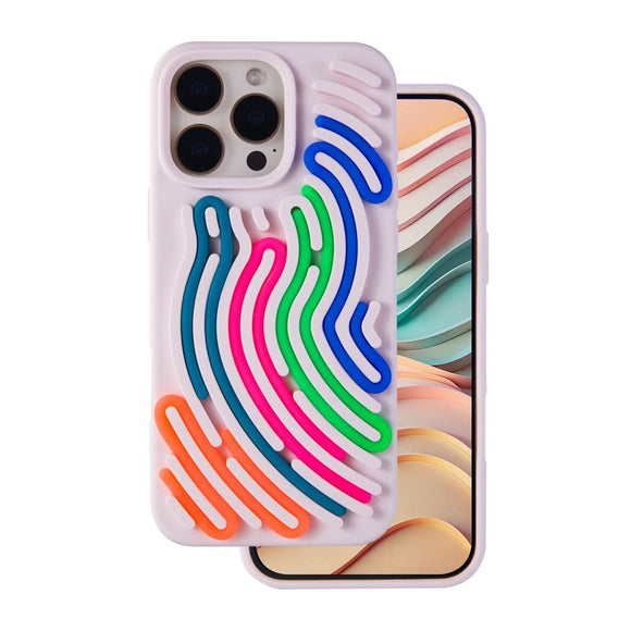 iPhone 16 Pro Max TFO DIY Snake Silikone Cover - Lyserød