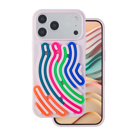 iPhone 17 Pro TFO DIY Snake Silikone Cover - Lyserød