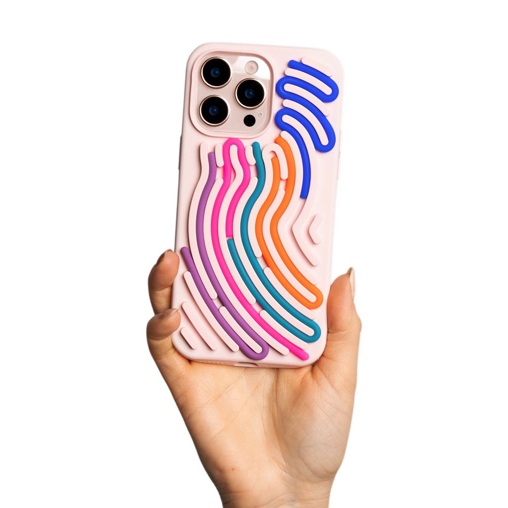 iPhone 17 Pro TFO DIY Snake Silikone Cover - Lyserød