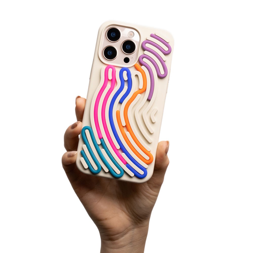 iPhone 16 Pro Max TFO DIY Snake Silikone Cover - Beige